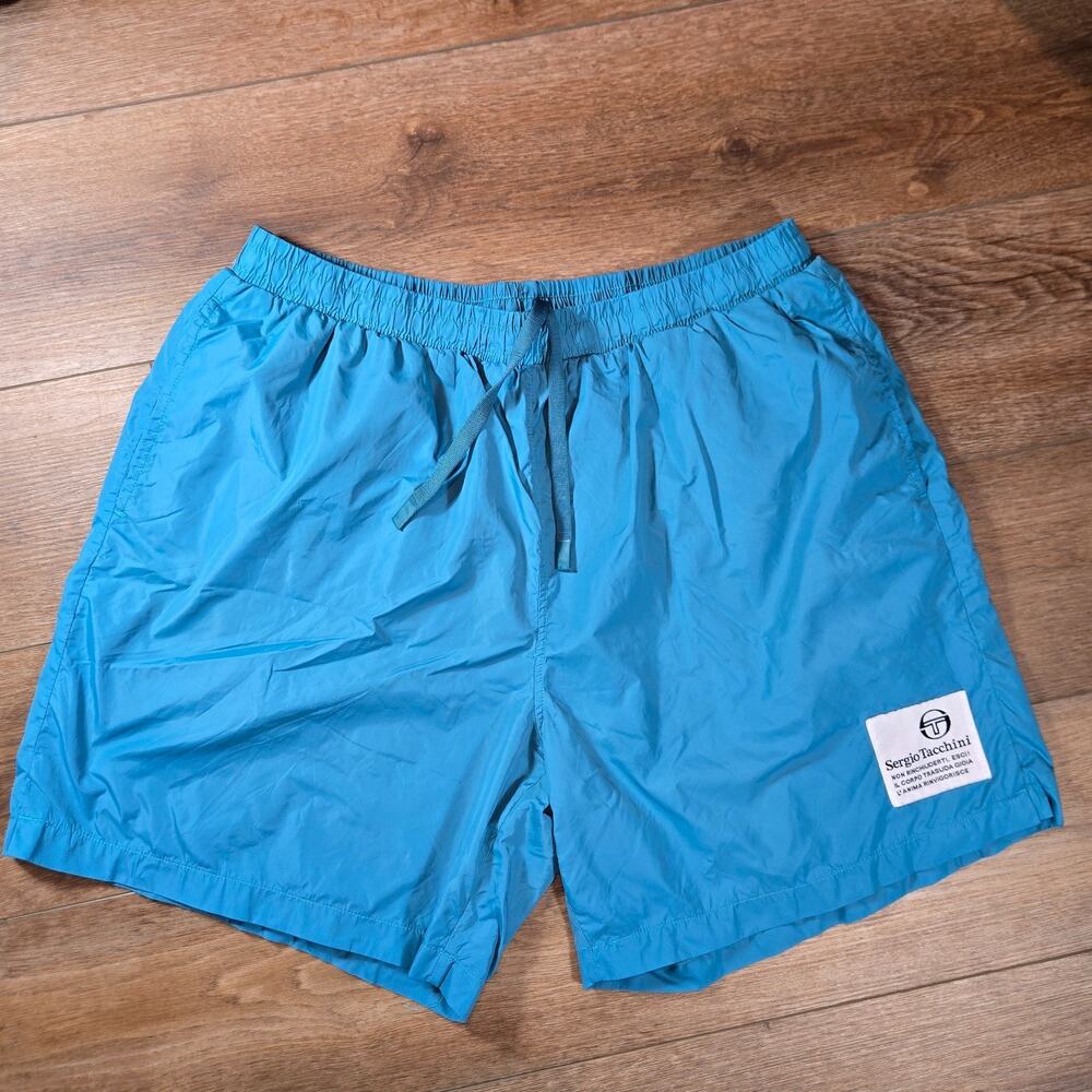 Sergio Tacchini Varenna Swim Shorts 2XL Aqua Mesh Lined Drawstring Beach